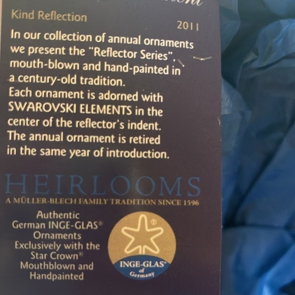 Inge Glass: Heirlooms- 2011 Snow Child Gingerbread/Heart GLASS Ornament- Germany - Picture 2 of 16